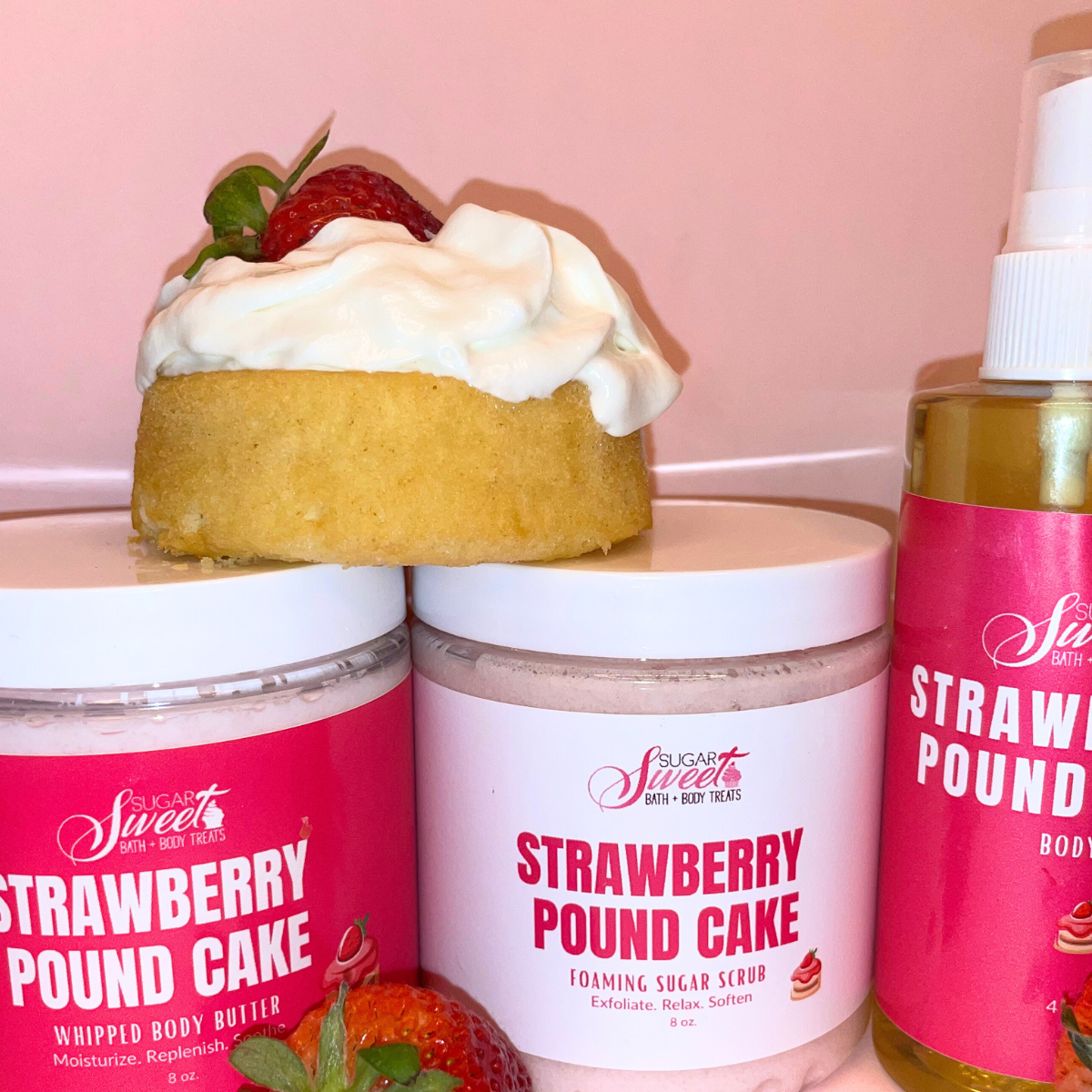  Strawberry Pound Cake Body Oil (4 Fluid Ounces) : Handmade  Products